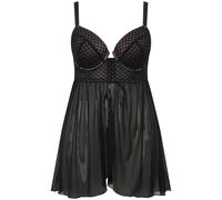 Reggiseno Ulla Popken donna taglie forti babydoll velluto quadri mesh...