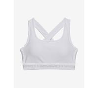 Reggiseno sportivo Armour® Mid Crossback da donna Bianco / Bianco / Halo Grigio L