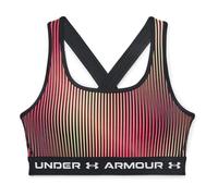 Reggiseno Under Armour Women's Armour Mid Crossback Printed Sports Bra - black/white - Multicolore (XS)
