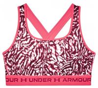 Reggiseno Under Armour Women's Armour Mid Crossback Printed Sports Bra - penta pink/black rose - Rosa (S)