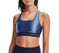 Reggiseno Under Armour Women's Mid Crossback Matte/Shine Sports Bra - blue - Blu (XS)