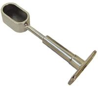 Reggitubo Ovale Chiuso per Armadio finitura Cromata fissaggio dall'alto 30x15 mm