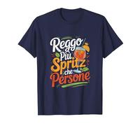 reggo più Spritz Che Persone aperitivo ironico Maglietta, Uomo, Navy, L
