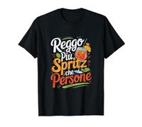 reggo più Spritz Che Persone aperitivo ironico Maglietta, Uomo, Nero, 3XL