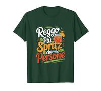 reggo più Spritz Che Persone aperitivo ironico Maglietta, Uomo, Verde Foresta, L