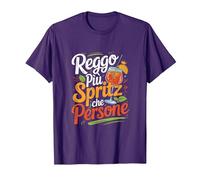 reggo più Spritz Che Persone aperitivo ironico Maglietta, Uomo, Viola, XL