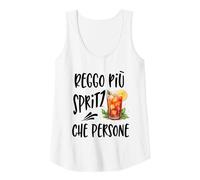 Reggo più Spritz Che Persone Grafica Divertente Ironica Canotta, Donna, Bianco, S