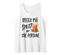 Reggo più Spritz Che Persone Grafica Divertente Ironica Canotta, Uomo, Bianco, S