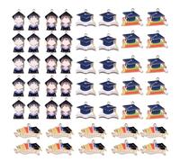Reghi di laurea 50pcs, 5 stili in lega di dollari di laurea memorabili, ideali per bracciali, gioielli, regali per la produzione fai -da -te per lei