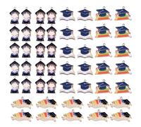 Reghi di laurea 50pcs, 5 stili in lega di dollari di laurea memorabili, ideali per bracciali, gioielli, creazione di fai -da -te, orecchini
