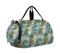 Regia Lily Powder Blue Olive Green Duffel Borse da palestra con scomparto per scarpe Borsa multifunzionale da portare a mano per viaggi, sport, borsone, weekender bolsa para hombre