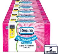 Regina 5 Confezioni da 100 Pezzi Asciugamani Monouso Usa e Getta Biodegradabili
