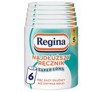 Regina Asciugamano super lungo più lungo, 6 rotoli da 220 foglie, oltre cinque volte più a lungo dei normali rotoli per il contatto con gli alimenti, 2 strati, confezione di carta, certificazione FSC,