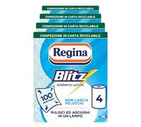 Regina Blitz, 4 Rotoli di Carta Multiuso a 3 Veli