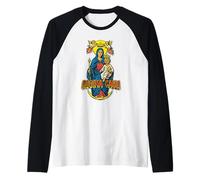Regina Caeli Beata Vergine Maria e Bambino Gesù Maglia con Maniche Raglan