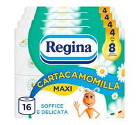 Regina Cartacamomilla, 4 Rotoli di Carta Igienica a 3 Veli