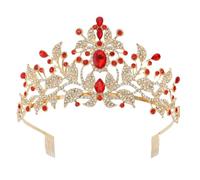 Regina cristallo corona nuziale concorso diadema pettini sposa matrimonio moda fasce, Misura unica, Strass