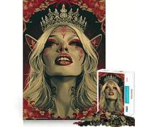 Regina degli Elfi - Puzzle moderno da 1000 pezzi per adulti - Gioco di puzzle per migliorare la memoria, relax, taglio preciso, regalo per le vacanze (38x26cm)