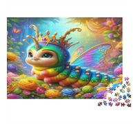 Regina dei bruchi arcobaleno Puzzles 1000 Pezzi Carta riciclata per adulti Puzzle per adulti Gioco educativo per decompressione Ottima idea regalo per bambini dai 12 anni in su 52x38cm/1000pcs