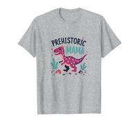 Regina dei Dinosauri: Giocoso Empowerment Preistorico Maglietta, Uomo, Grigio Melange, L