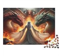 Regina dei draghi Puzzle 1000 Pezzi Carta riciclata per adulti Puzzle per adulti Gioco difficile e stimolante Gioco familiare divertente Ottima idea regalo per il relax 38x26cm/1000pcs