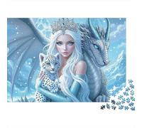 Regina dei Ghiacci Puzzle per Adulti Puzzle 1000 Pezzi Drago Blu Gioco di Puzzle 1000 Pezzi Relax Famiglia Decorazione 38x26cm/1000pcs