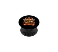Regina Del BBQ Grigliata Barbecue Rossa E Fiamme PopSockets PopGrip Adesivo