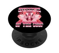 Regina Del Coop Agricoltore di Polli Agricoltura 90s Bootleg Style PopSockets PopGrip Adesivo