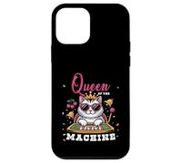 Regina del gatto del gioco d'azzardo del casinò della slot machine amante del giocatore d'azz Custodia per iPhone 12 mini