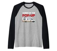 Regina Del Pop Up RV Camper Vacanza Campeggio Maglia con Maniche Raglan