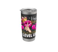 Regina della Vergine I Don't Get Older I Level Up Birthday Queen Bicchiere termico in acciaio inox doppia parete