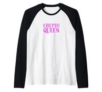 Regina delle criptovalute per Le Donne nel Settore Blockchain di criptovaluta Maglia con Maniche Raglan