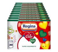 Regina di Cuori, 30 Rotoli di Carta Cucina a 2 Veli