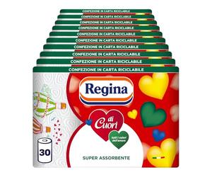 Regina di Cuori, 30 Rotoli di Carta Cucina a 2 Veli