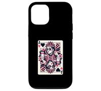 Regina Di Cuori Coffee Lover Queen Card Poker Gioco D'azzardo Custodia per iPhone 12/12 Pro