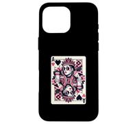Regina Di Cuori Coffee Lover Queen Card Poker Gioco D'azzardo Custodia per iPhone 16 Pro Max