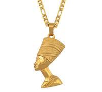 Regina Egiziana Nefertiti Collane Con Ciondolo Donna Uomo Gioielli Mappa Del Paese Africano Donne Ragazze Gioielli Mappa Della Mappa Ciondolo Bandiera Donna Uomo/Texture Mappa Della Moda 3D Collana