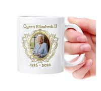 Regina Elisabetta II Mug - Tazza Regina Monarca | Monarca storico Monarca - Tazza da tè, Royal Family Souvenir in ceramica, adatto per i fan reali collezionisti di tè e caffè Display B