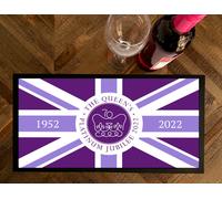 Regina Elisabetta II Platino Jubilee Barrette Runner, Viola Union Jack Flag Casa