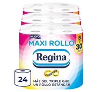 Regina Maxi Rotolo - 24 rotoli di carta igienica Maxi 500 fogli a 2 strati per rotolo, più di triplo di un rotolo standard, confezione in plastica riciclata al 60%, carta 100% certificata FSC®