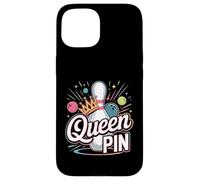 Regina Pin Shirt Bowler Bowling League per le regine del bowling Custodia per iPhone 15