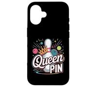 Regina Pin Shirt Bowler Bowling League per le regine del bowling Custodia per iPhone 16