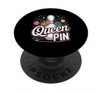 Regina Pin Shirt Bowler Bowling League per le regine del bowling PopSockets PopGrip Adesivo