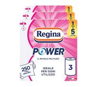 Regina Power, 3 Rotoli di Carta Multiuso a 2 Veli