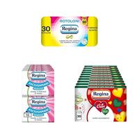 Regina Rotoloni, 30 Maxi Rotoli di Carta Igienica, Asciugamani, 10 Confezioni da 100 Servizi Ognuna, di Cuori, 30 Rotoli di Carta Cucina