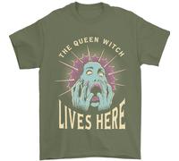 Regina Strega Divertente Halloween Donna Ragazza T-Shirt 100% Cotone