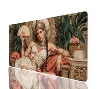 Regina Tappetino Mouse xxl 90x40x0.3cm Impermeabile Tappetino Mouse Gaming Mousepad Donna Base in Gomma Antiscivolo Bordi Cuciti Resistenti All'abrasione Mousepad per Scrivania Gaming Laptop Model6129