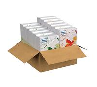 Regina Vintage Tovaglioli Decorati | Pacco Maxi - 12 Confezioni da 45 Tovaglioli a 1 Velo | Morbidi e Pratici | Bianco con Elegante Decoro Floreale Verde e Arancio |100% Pura Cellulosa Certificata FSC