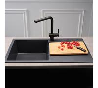 Reginox Amsterdam lavello da cucina, R30929, 10 Amsterdam nero metallico [Lavelli da Cucina > per Base Sottolavello a partire da 60 cm]