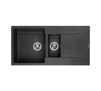 Reginox Amsterdam lavello da cucina, R30967, 15 Amsterdam nero metallico [Lavelli da Cucina > per Base Sottolavello a partire da 80 cm]
